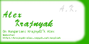 alex krajnyak business card